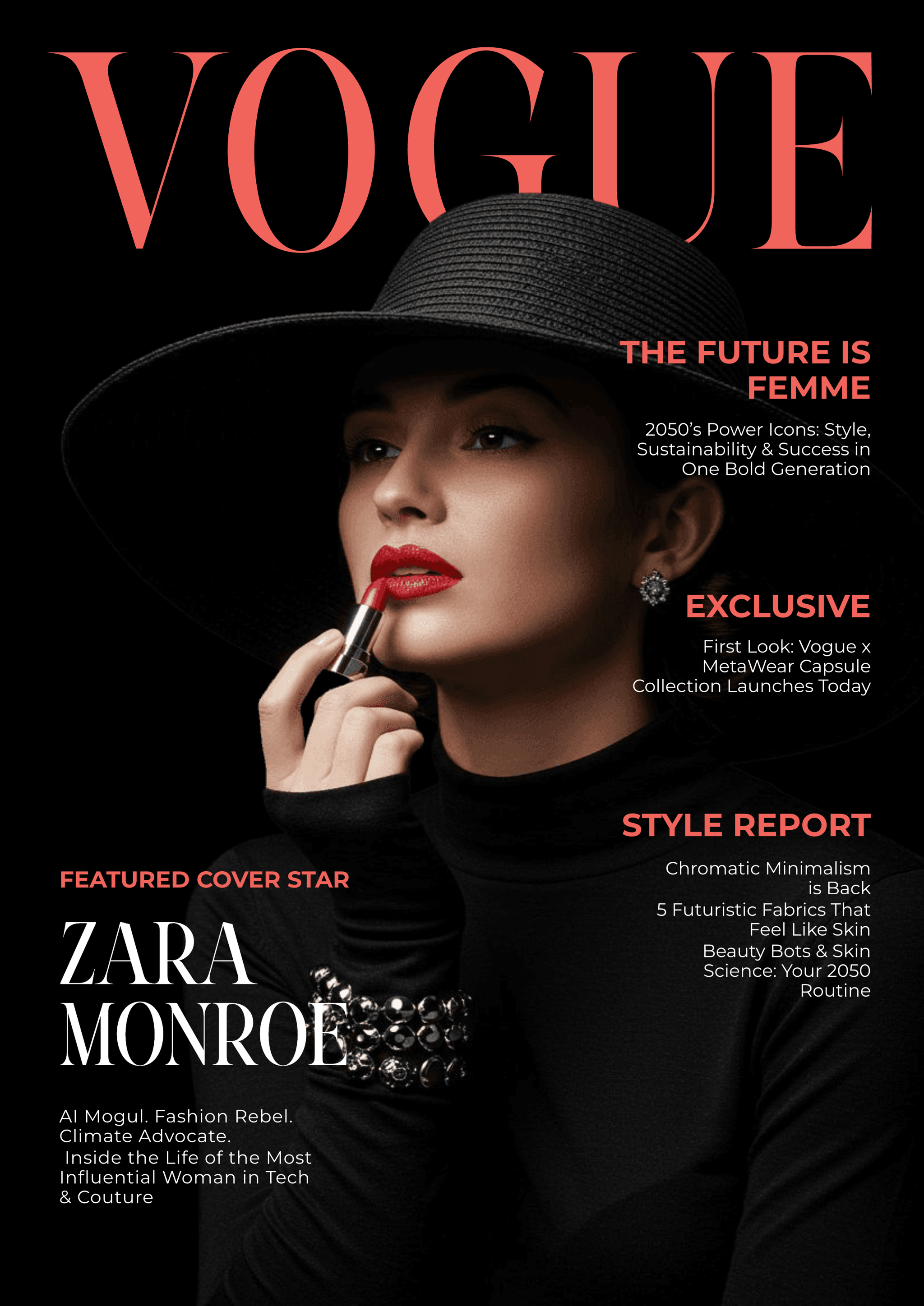 Vogue Femme Edition magazine cover template